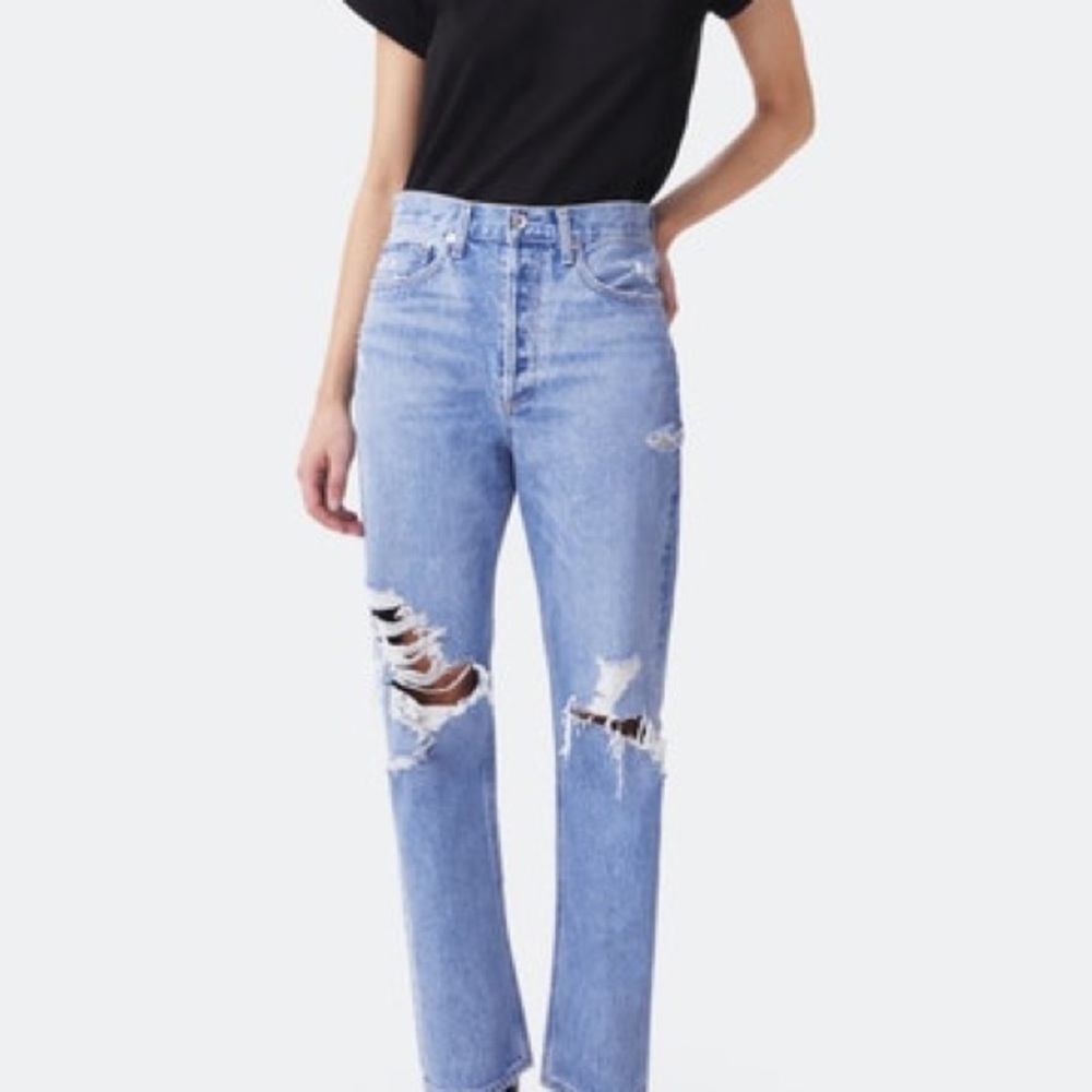 New with tags Agolde denim jeans with holes.